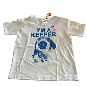 The Dog t•N•t Girls L Blue Graphic Print Tee Shirt